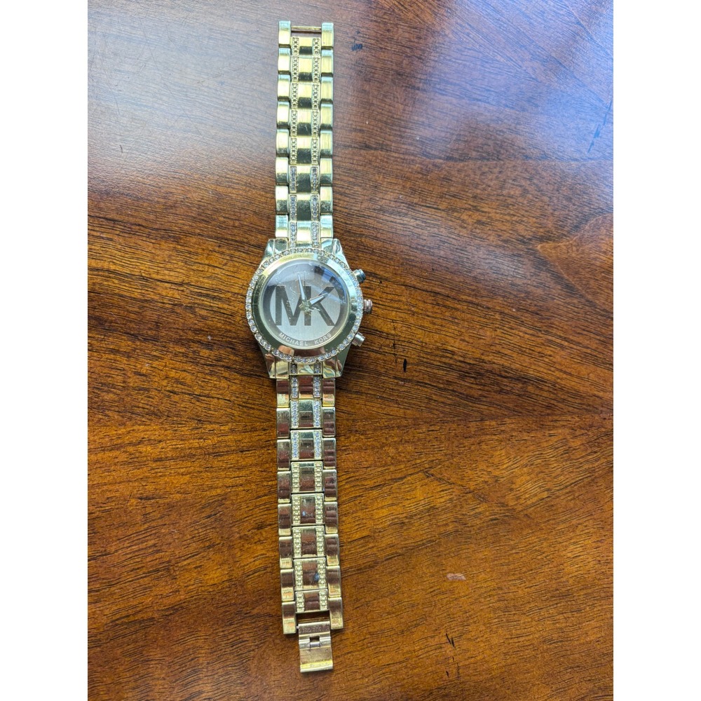 Michael Kors Ladies' Gold-Tone Stainless Steel Crystal-Accented Watch - Picture 3 of 7